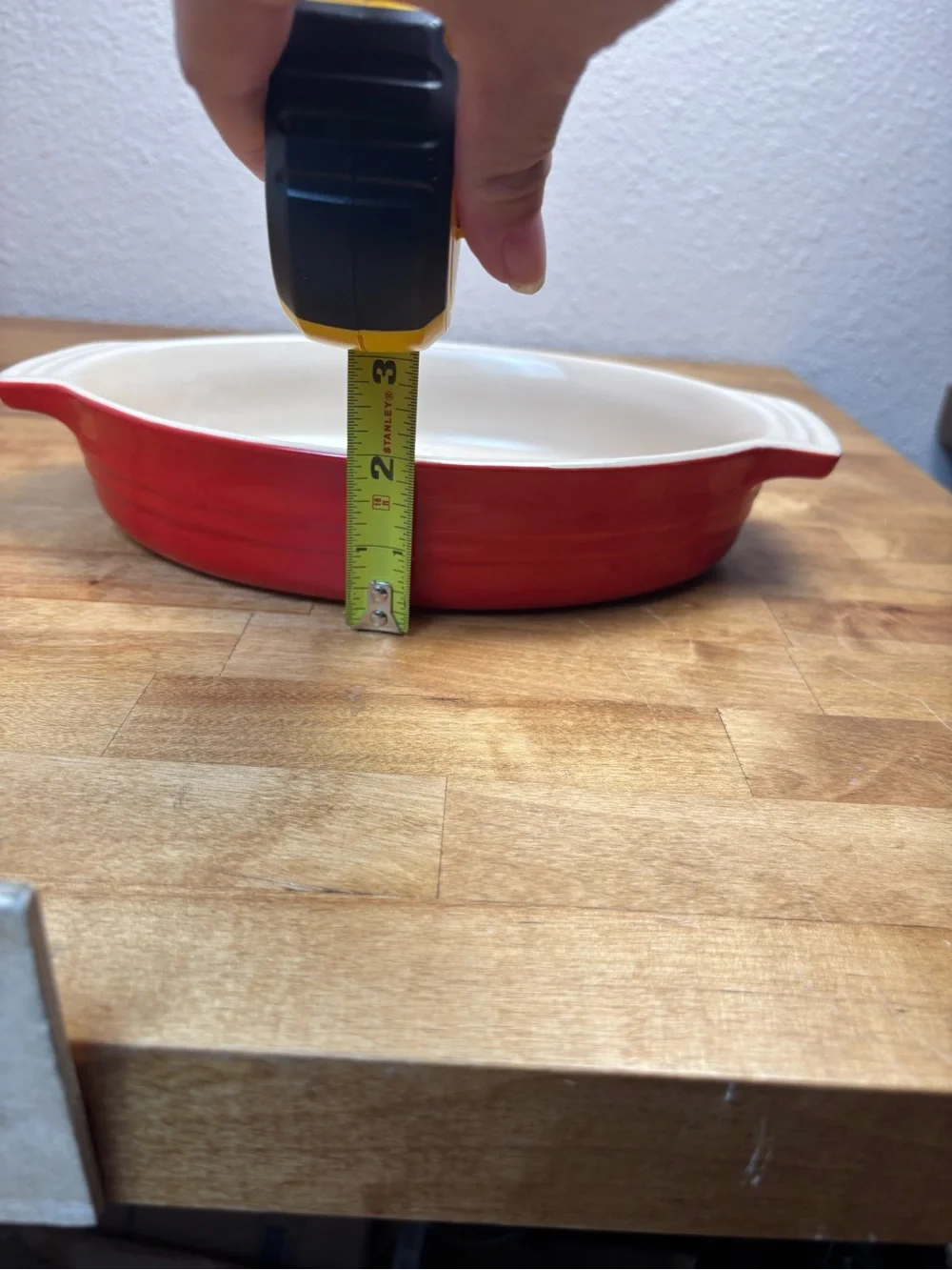 Le Creuset Red and Cream Oval Ceramic Baking Dish